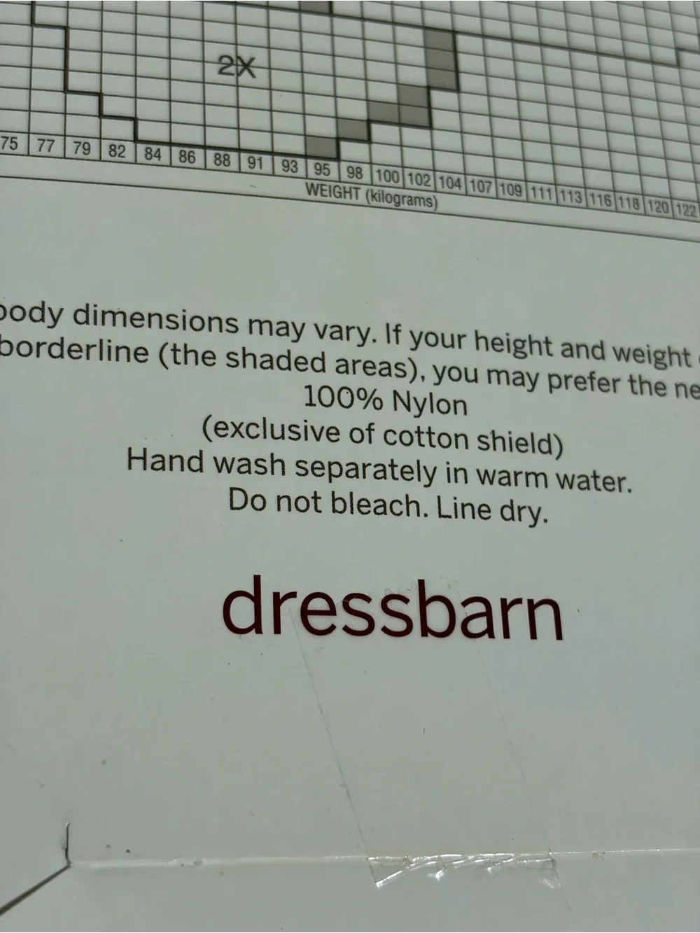 Dressbarn 2-Daytime Sheer Women’s Pantyhose- Black Size 2X.